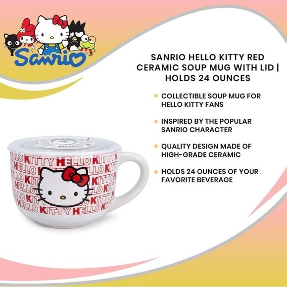 Hello Kitty Mug with Lid - Picture 3 of 4